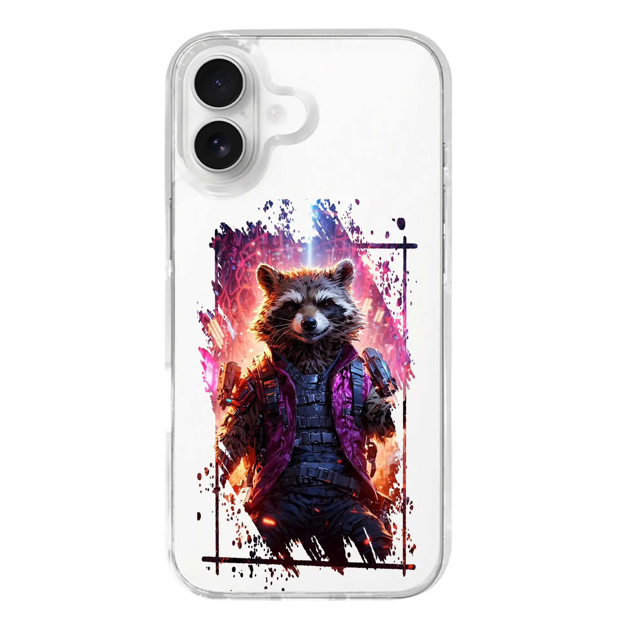 アベンジャーズ (Avenjāzu) グッズ ロケット(Roketto) - iPhone 17シリーズ 透明スマホケース – 薄型・耐衝撃・精密フィット保護カバー